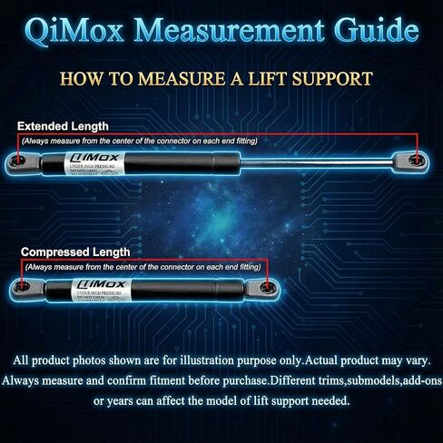 الكمية (2) دعامات الباب الخلفي من QiMox تدعم الصدمات المتوافقة مع دودج جورني 2009 2010 2011 2012 2013 2014 2015 2017 SG314062,140059,68101213AA,5178293AC,6451,PM3078 in Saudi Arabia