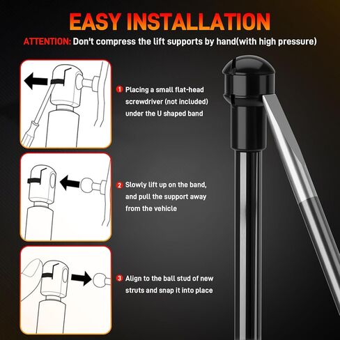 2Pcs Front Hood Lift Supports Gas Struts Shocks Compatible with Mercedes-Benz 2018 2019 2020 2021 2022 2023 2024 Sprinter 907 910 VS30 (Mounting Parts Provided) in Saudi Arabia