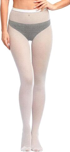 Women's High Waist Fishnet Stockings, One Size and Plus Size Thigh High Mesh Pantyhose in Saudi Arabia