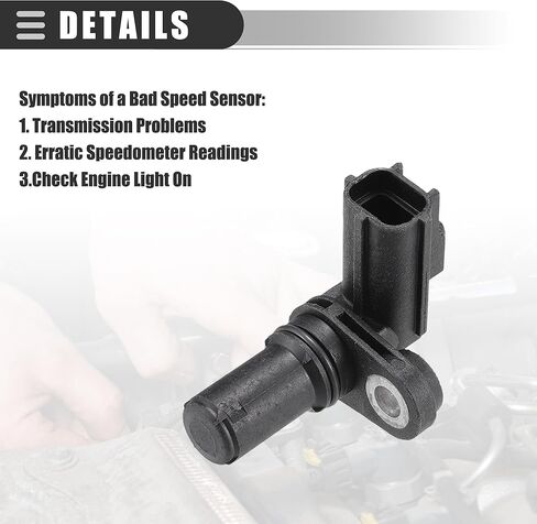 Motoforti Automatic Transmission Input Speed Sensor, Vehicle Speed Sensor, for Ford Explorer 2002-2010, Plastic, No.XW4Z7H103AA, Black in Saudi Arabia