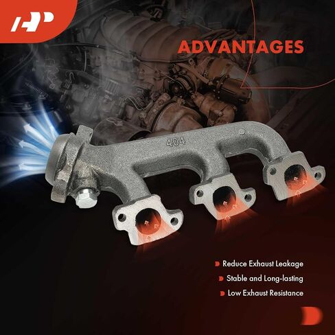 طقم مشعب عادم المحرك ذو الجانب الأيمن الممتاز مع حشوات [4.2 لتر] متوافق مع Ford F-150 F150، E-150 E-250 Econoline، E-150 Econoline Club Wagon، 1997 1998 in Saudi Arabia