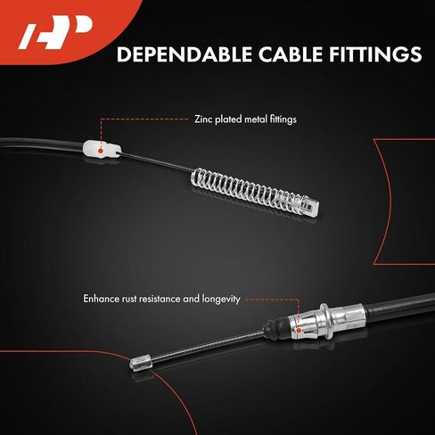A-Premium Rear Driver Side Parking Brake Cable Assembly Compatible with Chevrolet and GMC Models: Silverado 1500 2014-2018, 2500 HD, 3500 HD 2014, Sierra 1500, 2500 HD, 3500 HD - Replace# 22743005 in Saudi Arabia