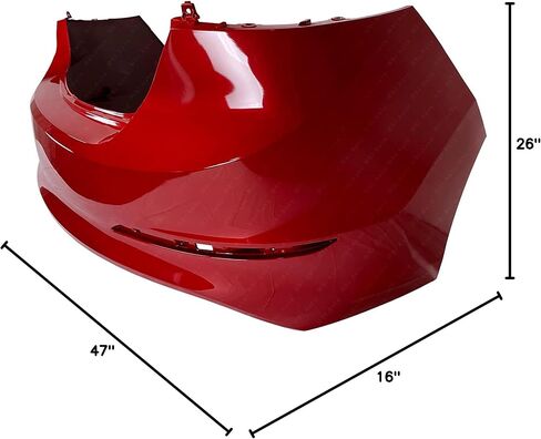 BUMPERS THAT DELIVER - Painted PR3/PR2/PR Scarlet Red, Rear Bumper Cover Replacement Compatible with 2017 2018 Hyundai Elantra Sedan 17 18, HY1100212 in Saudi Arabia