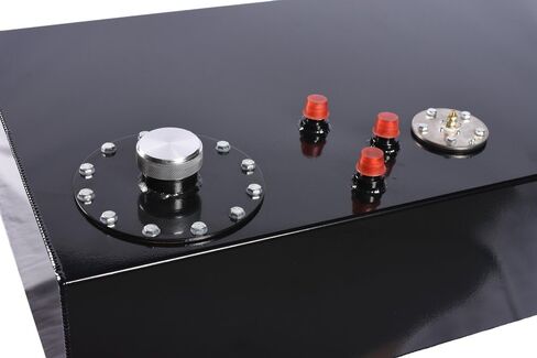 17 Gallon Fuel Cell 65L Aluminum Fuel Gas Tank Top Feed Universal Polished Racing Street Drifting with Level Sensor and Quick Release Fuel Cap Black in Kuwait