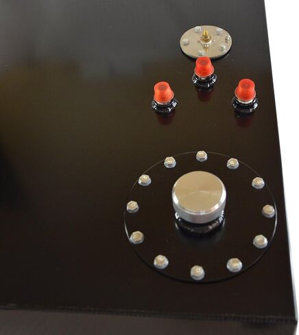 17 Gallon Fuel Cell 65L Aluminum Fuel Gas Tank Top Feed Universal Polished Racing Street Drifting with Level Sensor and Quick Release Fuel Cap Black in Kuwait