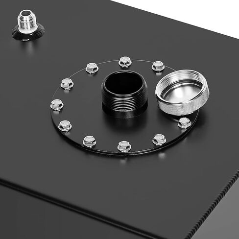 17 Gallon Fuel Cell 65L Aluminum Fuel Gas Tank Top Feed Universal Polished Racing Street Drifting with Level Sensor and Quick Release Fuel Cap Black in Kuwait