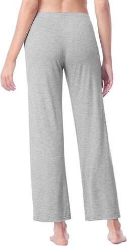 Accbiety Women's Drawstring Pajama Pants Casual Wide Leg Womens Lounge Pants Soft Sleep Pajama Bottoms 2 Pack in Kuwait