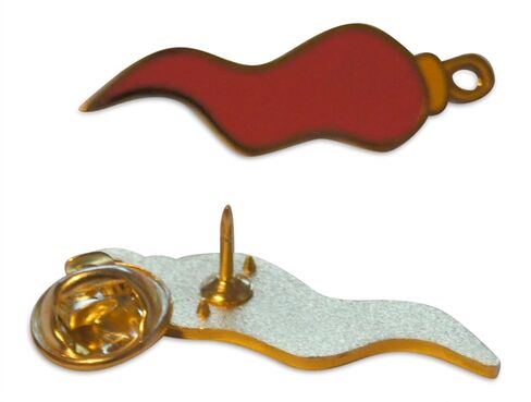 Novel Merk Italian Horn – Mediterranean Culture Lapel Pin, Hat Pin & Tie Tack Set - with Clutch Back in Saudi Arabia