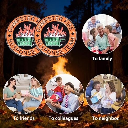 10 قطع من دبابيس المينا لفريق الاستجابة للحريق - هدايا مكتبية مضحكة لزملاء العمل وقادة الفريق، دبابيس ساخرة قابلة للتجميع لمناسبات العمل والحفلات وتقدير رجال الإطفاء in Kuwait