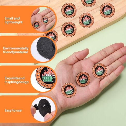 10 قطع من دبابيس المينا لفريق الاستجابة للحريق - هدايا مكتبية مضحكة لزملاء العمل وقادة الفريق، دبابيس ساخرة قابلة للتجميع لمناسبات العمل والحفلات وتقدير رجال الإطفاء in Kuwait