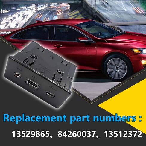 USB Port Audio Player & Receptacle 13529865 Compatible with Chevrolet Malibu 2019-2024 Equinox 2019-2024 GMC Terrain 2018-2019 Buick Encore GX 2020-2023 Replace 84260037 13512372 in Saudi Arabia