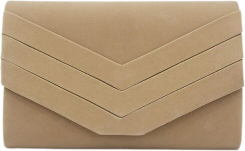 Women Evening Bags Suede Envelope Flap Clutch Purses Handbag with Detachable Chain for Wedding Party Prom in Kuwait