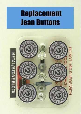 14 mm No-sew Metal Tack Jean Buttons Ct. 6 (Stars Silver) Save a Pair of Button-Fly Jeans from The Trash in Saudi Arabia