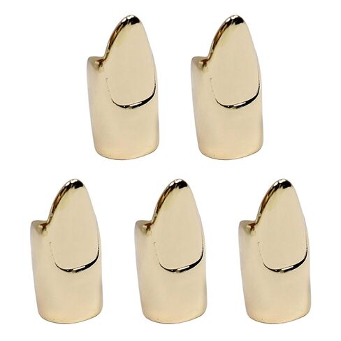 Pack Of 5 Trendsetting Nails Rings Cosplay Nails Jewelry Alloy Texture Suitable For Cosplay Lovers And Party Goers Punk Protective Nail Accessories, size:c, as described, as described in Saudi Arabia
