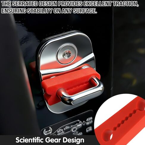 24Pcs Car Door Shock Absorber Pads, Silicone Car Door Locks for Shock Absorption & Noise Reduction, Red Yellow White with Anti-Slip Design General Tools for Truck/SUV in Kuwait