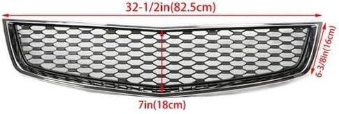 Front Lower Bumper Grille Compatible with 2010-2015 Chevrolet Equinox Honeycomb Mesh Grill Replacement for 25798747 GM1200621 Chrome Shell & Black Insert in Saudi Arabia