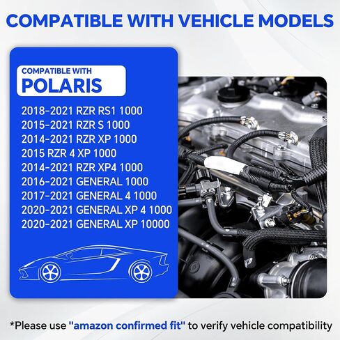 0280158337 2PCS Fuel Injector Compatible with Polaris 2016-2021 General 1000/ 2021General XP 4 RZR 2018-2021 RS1/2015-2021 S/XP/2014-2021 XP4 Replace 2521387 in Saudi Arabia
