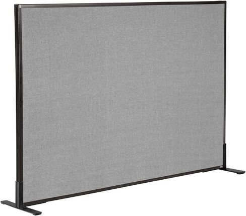 Global Industrial Freestanding Office Partition Panel, 60.25 Inch Width x 42 Inch Height, Gray, Designed for Office Space Efficiency and Productivity in Saudi Arabia