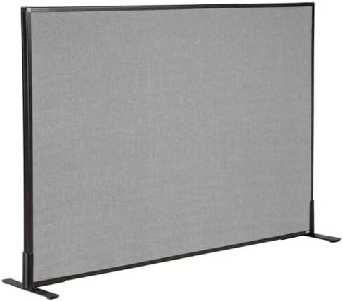 Global Industrial Freestanding Office Partition Panel, 60.25 Inch Width x 42 Inch Height, Gray, Designed for Office Space Efficiency and Productivity in Saudi Arabia