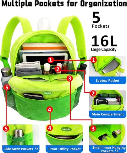 حقيبة ظهر خضراء مقاس 15.35 بوصة للزي البشري، حقيبة كرتونية خضراء هدايا هدايا شخصية وإكسسوارات تنكرية للبالغين in Kuwait