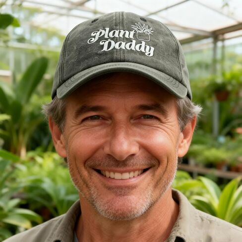 قبعات بيسبول للرجال من Plant Daddy قابلة للتعديل، قبعة صيفية كلاسيكية للأب ساندويتش باللون الأسود in Kuwait