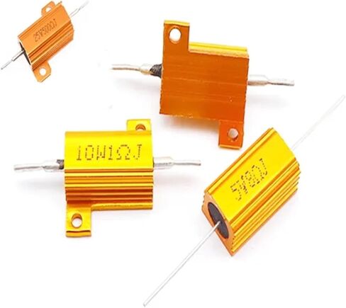 10W 25W Aluminum Power Metal Shell Case Wirewound Resistor 0.01R ~ 30K 6 8 10 15 20 33 150 200 500 Ohm 1K 10K RX24 Resistance(10W 1.2R) in Saudi Arabia