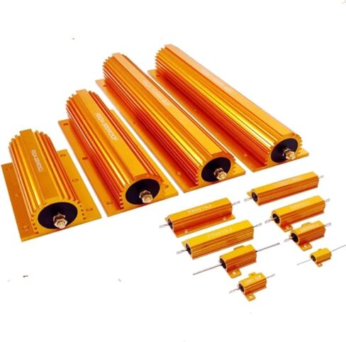 10W 25W Aluminum Power Metal Shell Case Wirewound Resistor 0.01R ~ 30K 6 8 10 15 20 33 150 200 500 Ohm 1K 10K RX24 Resistance(10W 1.2R) in Saudi Arabia