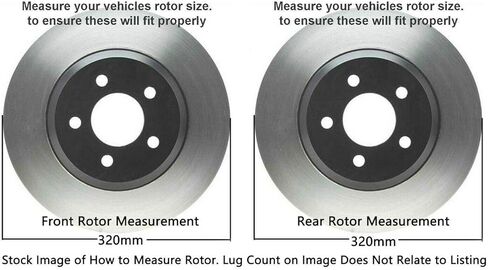 Detroit Axle - Front 2pc Brake Rotors for 04-06 Scion xA xB, 2 Disc Brake Rotors 2004 2005 2006 Replacement in Saudi Arabia
