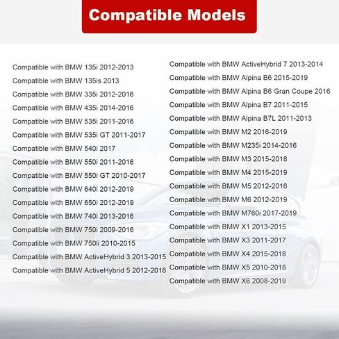 2 قطعة محرك OCV متغير صمام توقيت VVT الملف اللولبي متوافق مع BMW 135i 135is 335i 535i 550i 640i 650i 740i X3 X5 X6 M3 M4 M5 M6 X1 X4 2008-2019 استبدال لـ 916-717 11368605123 in Kuwait