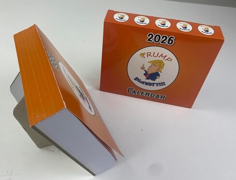 هل فعل ترامب ذلك؟!!! تقويم مكتبي يومي لعام 2026 - اقتباسات وتعليقات سياسية لصفحة في اليوم، 318 صفحة قابلة للتمزيق مع حامل، تصميم ترامب اليوسفي والأبيض in Saudi Arabia