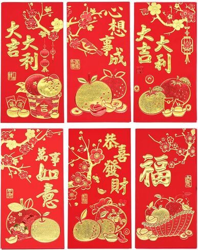 24 Pcs Chinese New Year Red Envelopes Horse 2026,Lucky Money Envelopes for Spring Festival New Year Lunar (T2501) in Saudi Arabia