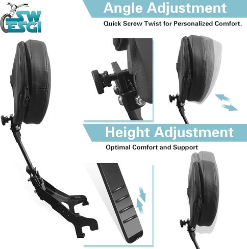 Detachable Adjustable Plug-in Driver Rider Backrest Compatible with Indian Motorcycles Chieftain Dark Horse Roadmaster Elite Springfield Chief Sissy Bar 2014-2025 (1 SET BACKREST) in Saudi Arabia