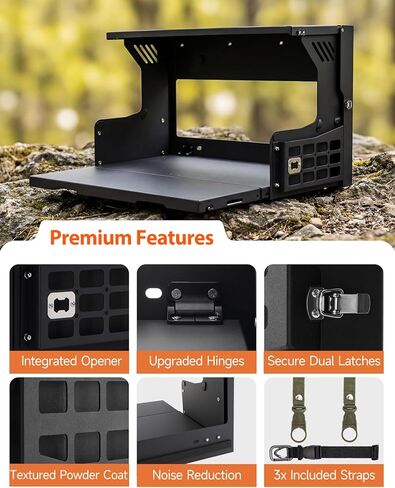 طاولة الباب الخلفي مع لوحة مولي متوافقة مع Ford Bronco 2/4 Door 2021 2022 2023 2024 2025، رف تخزين للباب الخلفي بطبقة مزدوجة قابل للطي، تم تجميعه مسبقًا (غير مناسب لرياضة برونكو) in Kuwait