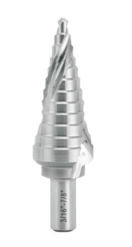 ACTOOL Industrial HSS Step Drill Bit 7/8 inch to 1-1/8 inch with 3/8 inch Shank, Double Spiral Flute in Kuwait