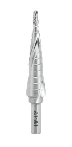 ACTOOL Industrial HSS Step Drill Bit 7/8 inch to 1-1/8 inch with 3/8 inch Shank, Double Spiral Flute in Kuwait
