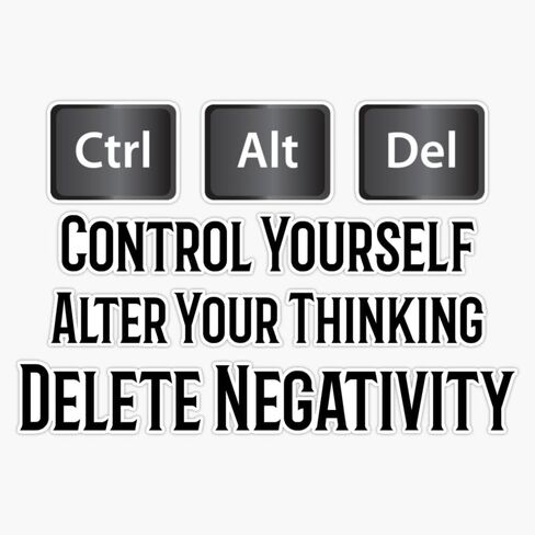 Control Alt Delete Computer Keyboard Motivational Apparel Sticker Vinyl Waterproof Sticker Decal Car Laptop Wall Window Bumper Sticker 5" in Saudi Arabia