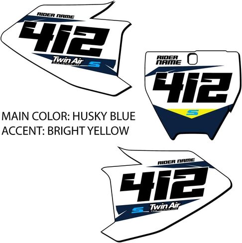 2019-2023 TC 65 SG64 Custom MX Number Plates Senge Graphics Kit Compatible with Husqvarna in Saudi Arabia