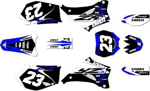 Graphics Kit for Yamaha YZ250F & YZ450F (2006-2009) Evader Series Red 9 Mil - Easy Go - Dirt Pit Bike Motorcycle Sticker, Dirtbike Racing Decal Motocross Accessories no-Plastics in Saudi Arabia