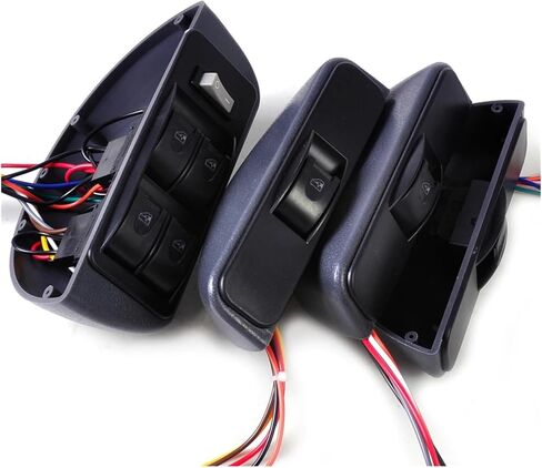 Car Universal Grey Power Window Switch Lock Kit 4 Rocker Switch 12V Compatible with 4 Doors in Saudi Arabia