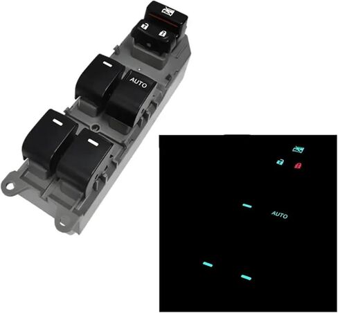 Lighted LED Power Single Window Switch Compatible with Toyota RAV4 RAV 4 Camry Corolla Yaris Vios Highlander Backlight Right Hand Drive(White - single) in Kuwait