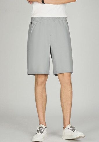 Men's Lightweight Shorts Mid Waist Stretch Loose Fit Wide Legs Comfort Summer Outdoor Casual Sports Shorts in Saudi Arabia