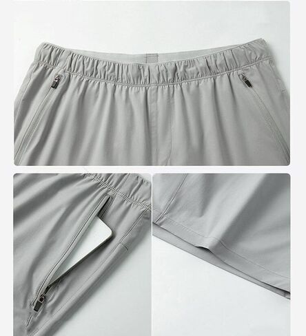 Men's Lightweight Shorts Mid Waist Stretch Loose Fit Wide Legs Comfort Summer Outdoor Casual Sports Shorts in Saudi Arabia