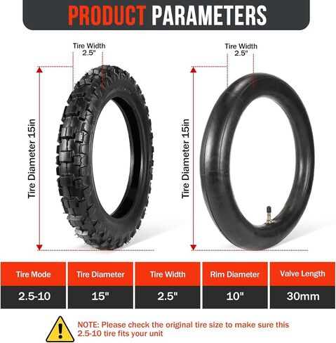 مجموعة إطارات الدراجة الترابية والأنبوب الداخلي مقاس 2.50-10، إطار أمامي/خلفي صغير للدراجة الترابية مقاس 10 بوصات وأنبوب داخلي، متوافق مع مجموعتين من Honda CRF50/XR50، وSuzuki JR50/DRZ70، وYamaha PW50 in Kuwait