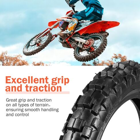 مجموعة إطارات الدراجة الترابية والأنبوب الداخلي مقاس 2.50-10، إطار أمامي/خلفي صغير للدراجة الترابية مقاس 10 بوصات وأنبوب داخلي، متوافق مع مجموعتين من Honda CRF50/XR50، وSuzuki JR50/DRZ70، وYamaha PW50 in Kuwait