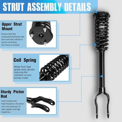 Front Struts Assembly w/Coil Spring Shock Absorbers Replacement for Jeep Grand Cherokee 2011-2015 Dodge Durango 2011-2015 172546L 172546R Set of 2 in Saudi Arabia