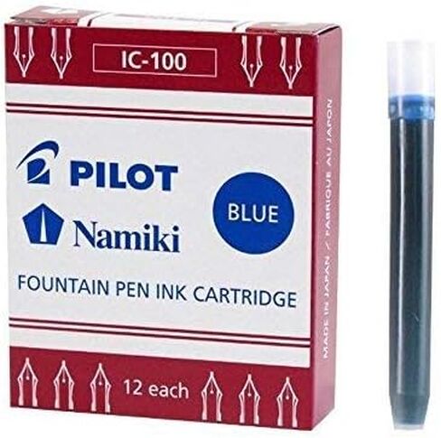 3 PACKS: Namiki IC100 Fountain Pen Ink Cartridge, Blue, 12 per Pack (69101) in Saudi Arabia