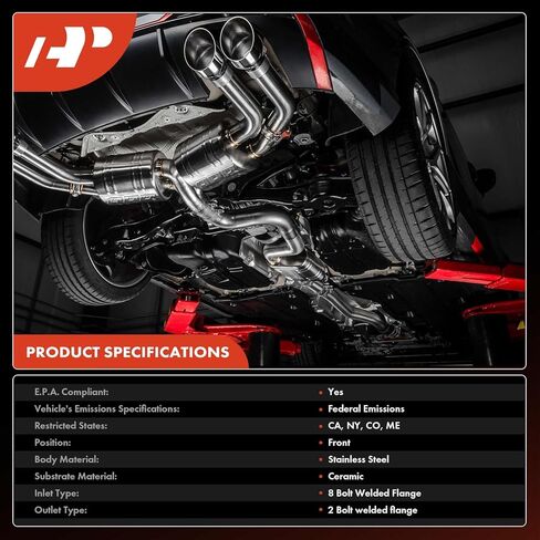 محول حفاز A-Premium مع مجموعة حشية متوافقة مباشرة مع Kia Sedona 2015-2018، Cadenza 2014-2016 وHyundai Azera 2012-2017، أمامي، E.P.A. متوافق in Saudi Arabia