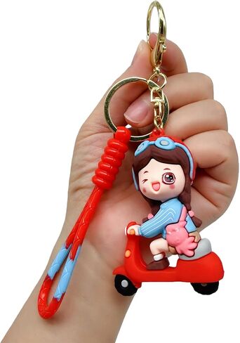 Cartoon Keychain Kawaii Keychain Wristlet Bag Charms Cute Key Chain Accessories Collection for Girls and Boys in Saudi Arabia