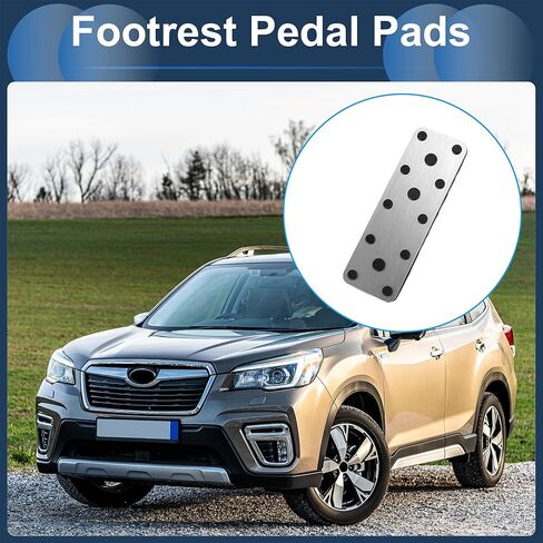 1 Pcs Footrest Pedals Cover Footrest Pedal Pads Foot Rest Dead Pedal Pad Cover for Subaru Forester 2003-2005 Aluminum Alloy Silver Tone in Saudi Arabia