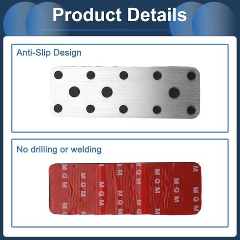 1 Pcs Footrest Pedals Cover Footrest Pedal Pads Foot Rest Dead Pedal Pad Cover for Subaru Forester 2003-2005 Aluminum Alloy Silver Tone in Saudi Arabia